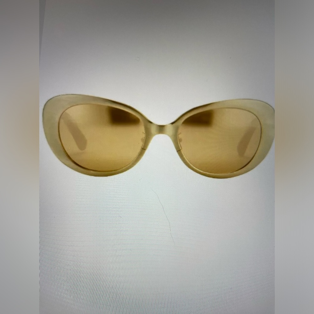 LINDA FARROW Gold Frame Sunglasses
